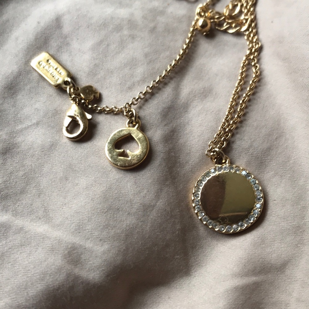 Kate spade spot the spade pave charm pendant gold - Picture 5 of 6